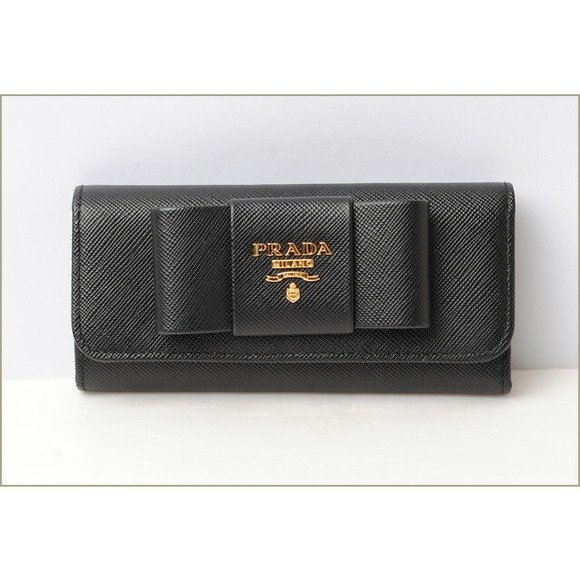 Prada Key 6 Fiocco Case Rows Saffiano Nero - Picture 1 of 5